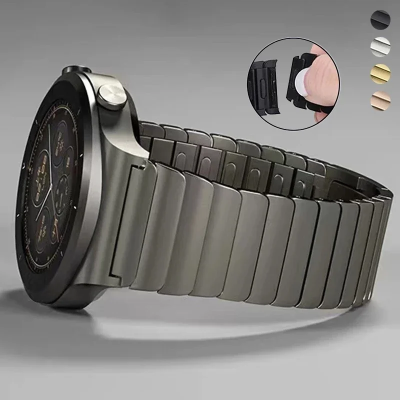 Seiko Watches Smartwatch - สายนาฬิกาข้อมือไทเทเนียมอัลลอยด์ขนาด 22 มม. สำหรับสมาร์ทวอทช์ HUAWEI GT