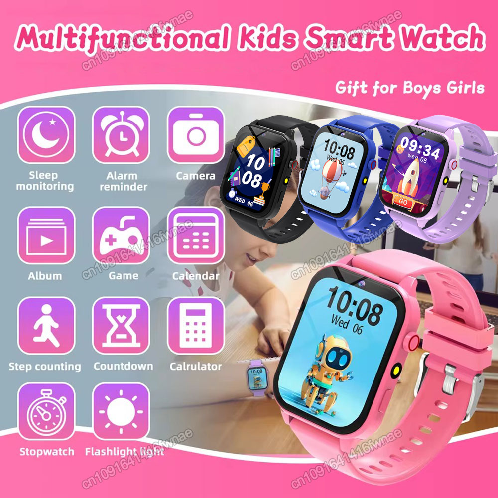 Smartwatch Watches Gift For Boys On Birthday - นาฬิกาสมาร์ทวอทช์สำหรับเด็ก รุ่นใหม่ หน้าจอสัมผัส HD กล้องถ่ายรูป 18
