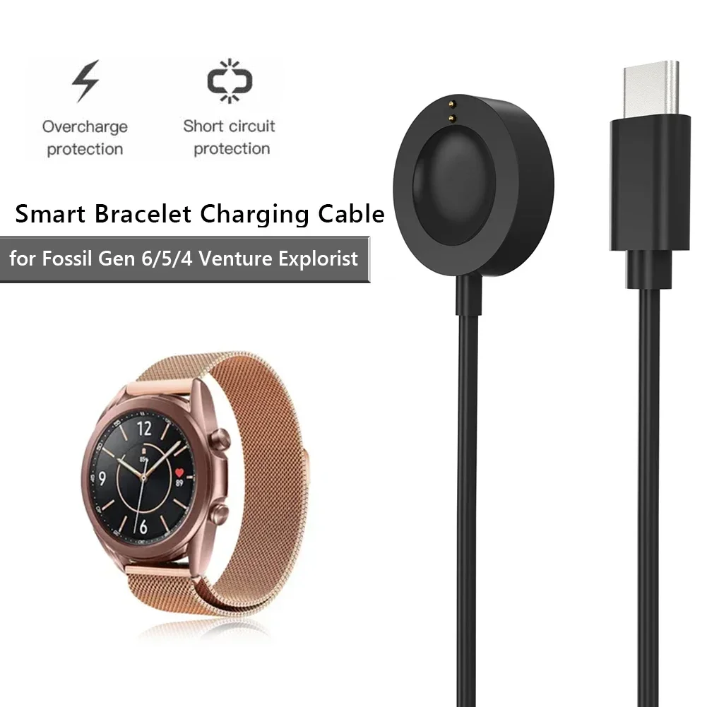 Fossil Watches Smartwatch Gen 5 - 1M USB Type-C แท่นชาร์จแม่เหล็กแบบเร็วสำหรับฟอสซิล เจน 6/ฟอสซิล