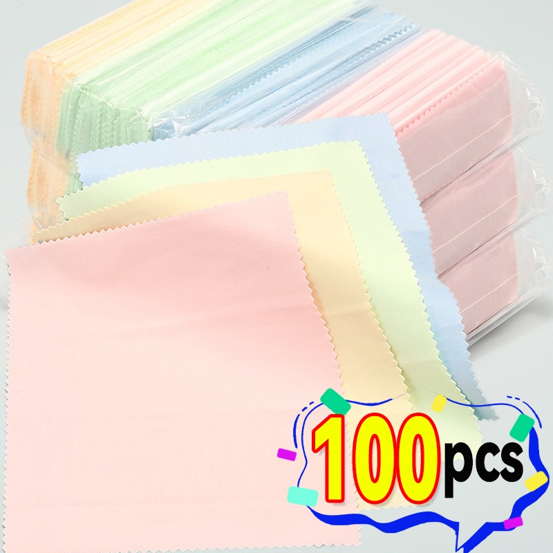 Watch Polishing Cloth - 10-100pcs Silver Polishing แว่นตาผ้าเครื่องประดับผ้าทําความสะอาดนุ่มผ้าเช็ดทําความสะอาดปลอดสารพิษ Tarnish Remover