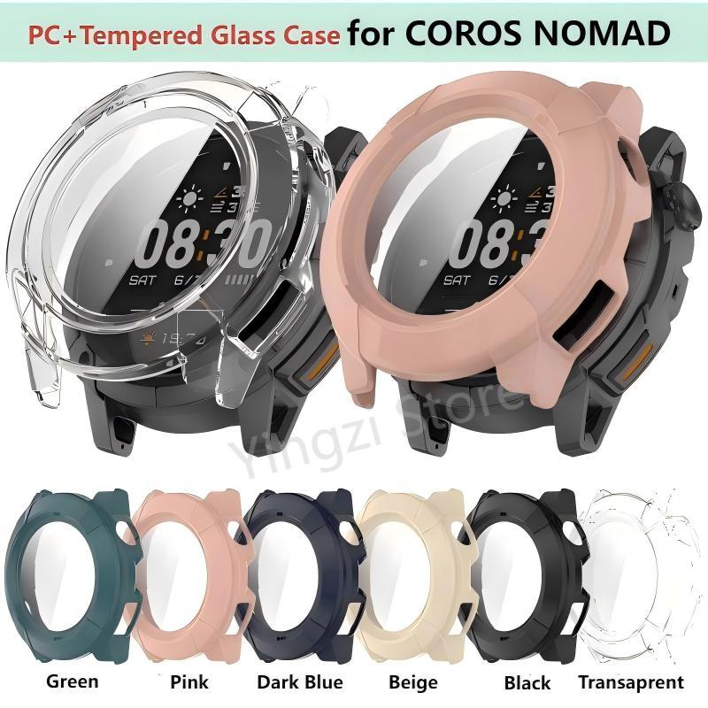 Watch Smartwatch Android - เคส PC+กระจกนิรภัยสำหรับสายรัดนาฬิกาอัจฉริยะ COROS NOMAD พร้อมฝาครอบกันกระแทกแบบเต็มตัว อุปกรณ์เสริมป้องกันหน้าจอสำหรับ