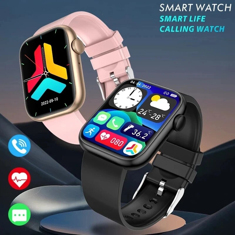 Smartwatch Digital Watches For Women - Lige สมาร์ทวอทช์โทรได้บลูทูธผู้หญิงผู้ชายนาฬิกาออกกำลังกายเล่นกีฬาตรวจวัดอุณหภูมิร่างกายของผู้หญิงกันน้ำสมาร์ทวอท์ชสุภาพสตรี