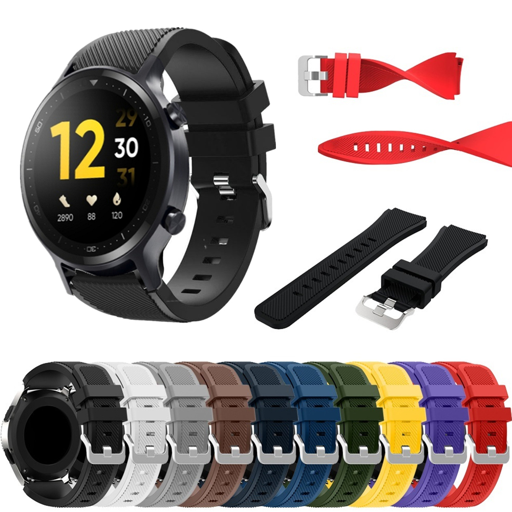 Fossil Watches Smartwatch Gen 5 - 22มม.สายคล้องคอซิลิโคนสำหรับ Realme นาฬิกา S Pro กีฬาสร้อยข้อมือสำหรับ