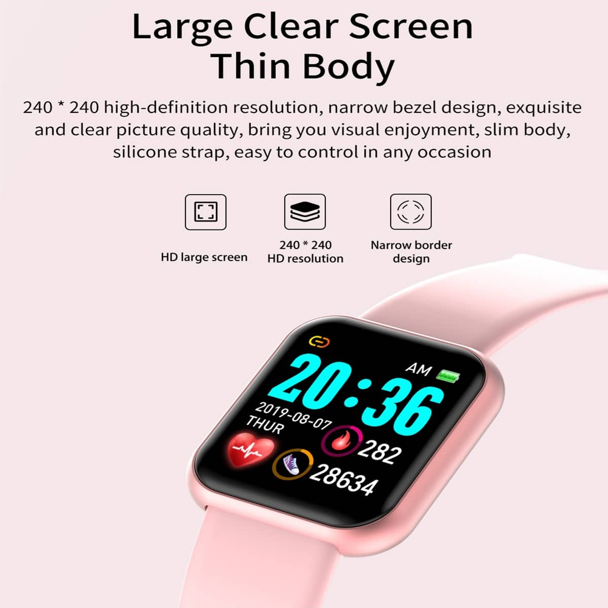 นาฬิกาสมาร์ทวอทช์สายรัดข้อมือฟ - Smartwatch Digital Watches For Women บทวิจารณ์และราคา