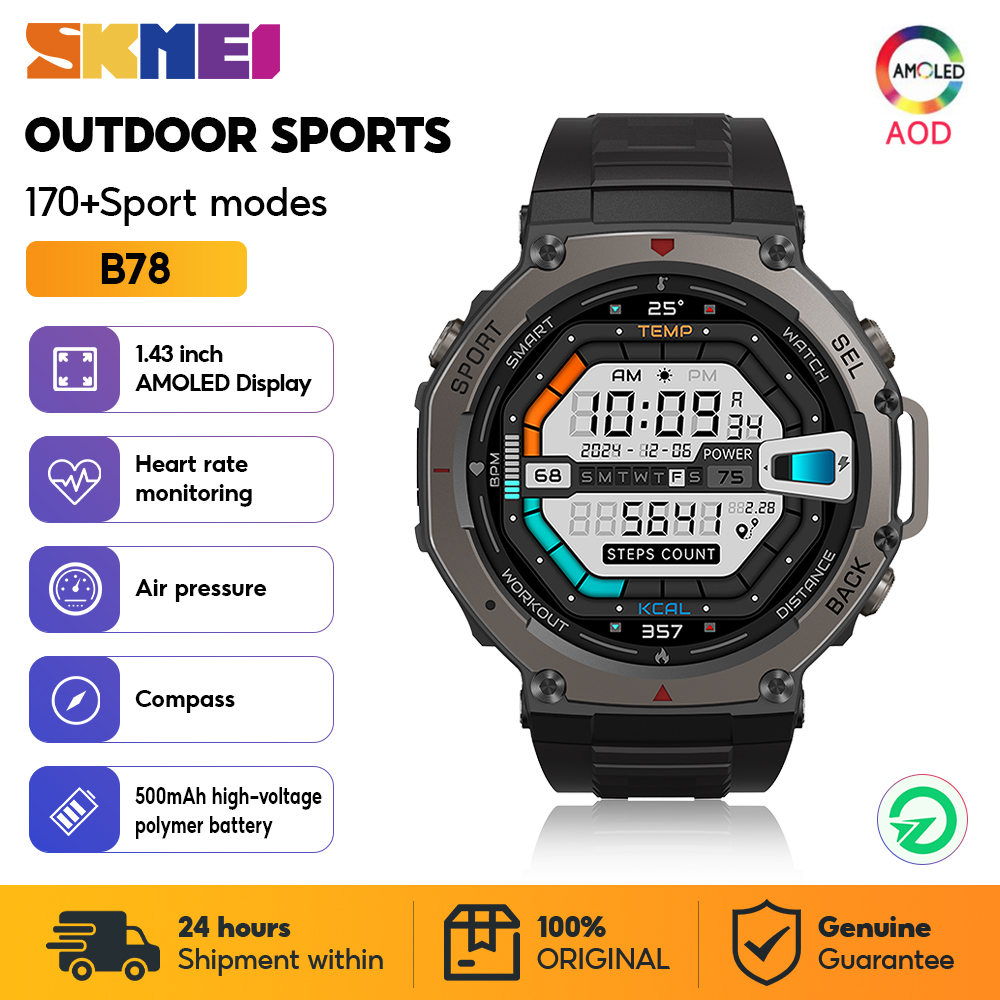 SKMEI นาฬิกาสมาร์ทวอทช์สำหรับเ - Watch Smartwatch Android บทวิจารณ์และราคา