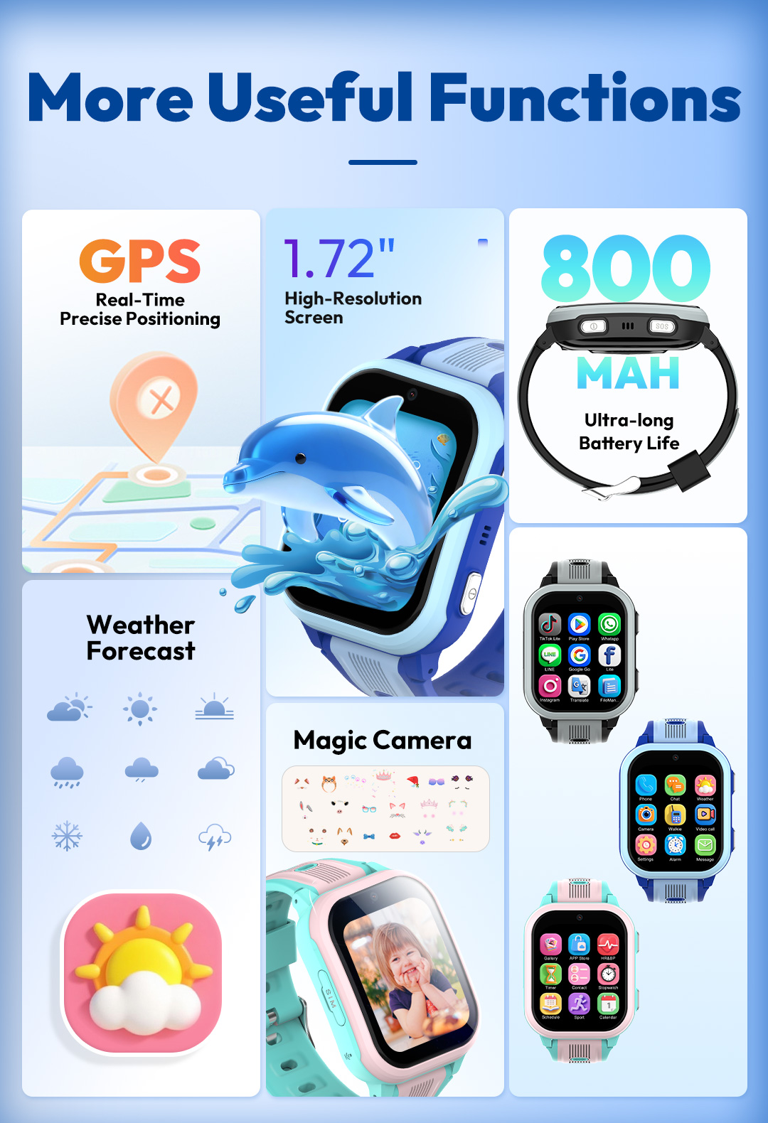 KT41 สมาร์ทวอทช์ - นาฬิกาโทรศั - Smartwatch Watches Gift For Boys On Birthday บทวิจารณ์และราคา